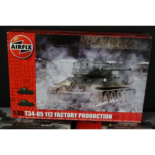 1362 - Ex shop stock - 10 Boxed Airfix 1/35 plastic model kits to include 2 x A1356 M36B1 GMC Tank Destroye... 