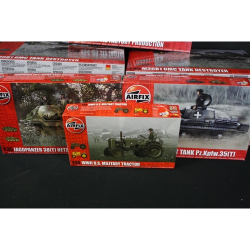 1362 - Ex shop stock - 10 Boxed Airfix 1/35 plastic model kits to include 2 x A1356 M36B1 GMC Tank Destroye... 