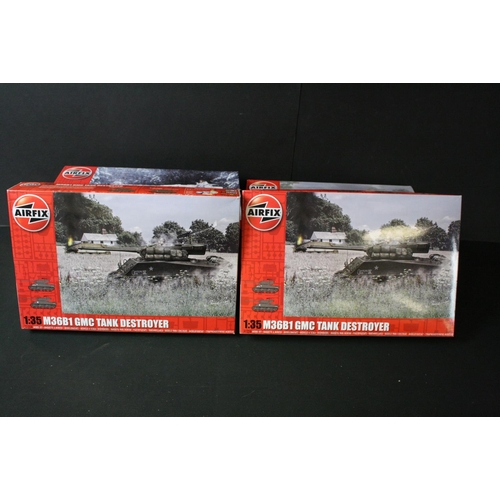 1362 - Ex shop stock - 10 Boxed Airfix 1/35 plastic model kits to include 2 x A1356 M36B1 GMC Tank Destroye... 