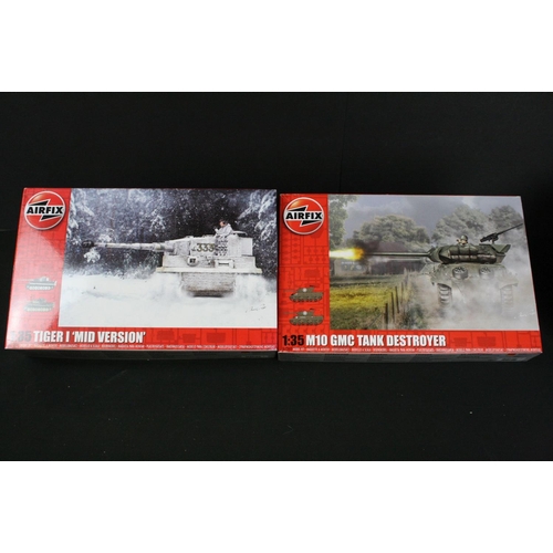 1362 - Ex shop stock - 10 Boxed Airfix 1/35 plastic model kits to include 2 x A1356 M36B1 GMC Tank Destroye... 