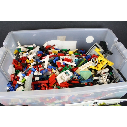 302 - Lego - Large Collection of various Lego pieces featuring bricks, wheels, booklets, etc