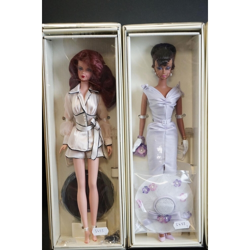 146 - Five boxed ltd edn Mattel Barbie Fashion Model Collection Silkstone body Barbie Dolls to include 2 x... 