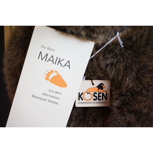 161 - Kosen Bears ltd edn Maika Bear with box, certificate. original tags and paperwork, numbered 132/300 ... 