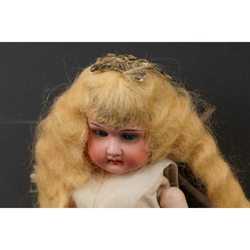 170 - Armand Marseille 390 Christmas Tree Fairy doll, with painted bisque head, blue sleeping eyes, blonde... 