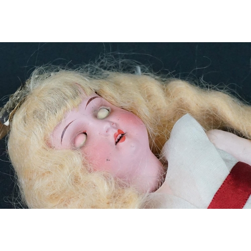 170 - Armand Marseille 390 Christmas Tree Fairy doll, with painted bisque head, blue sleeping eyes, blonde... 