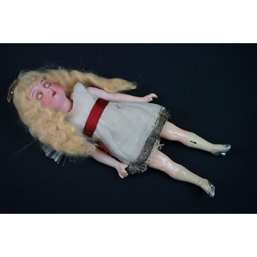 170 - Armand Marseille 390 Christmas Tree Fairy doll, with painted bisque head, blue sleeping eyes, blonde... 