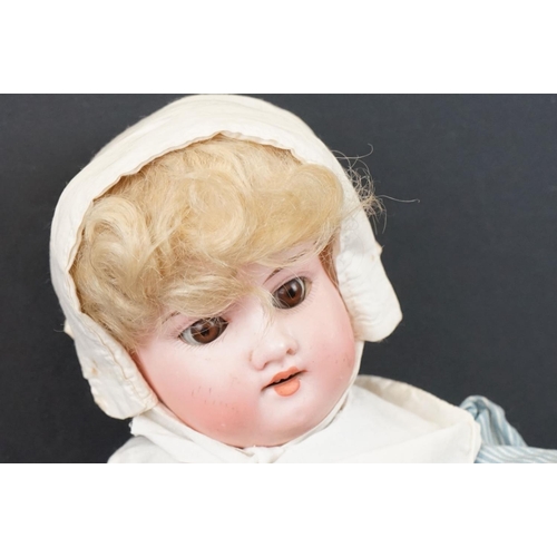 176 - Armand Marseille WWI Nurse doll marked 1.2//0M to back of neck, sleeping brown glass eyes, gd finger... 