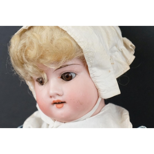 176 - Armand Marseille WWI Nurse doll marked 1.2//0M to back of neck, sleeping brown glass eyes, gd finger... 