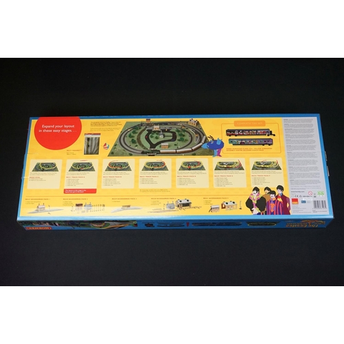 1 - Ex shop stock - Boxed Hornby OO gauge R1253 The Beatles Yellow Submarine train set, complete & unuse... 