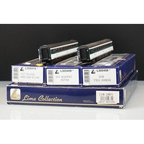 100 - Boxed Lima Collection OO gauge 149871 Great Western train pack plus 3 x boxed Lima Collection OO gau... 