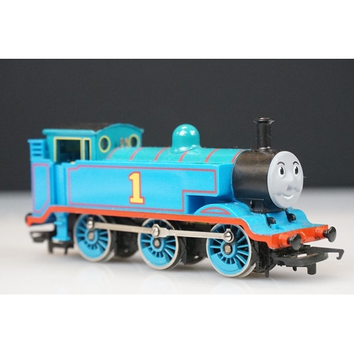 109 - Four Hornby OO gauge Thomas & Friends locomotives to include Henry, Percy, Duck & Thomas plus Annie ... 