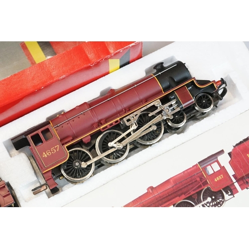 110 - Five boxed Hornby OO gauge locomotives to include R685 LMS 4-6-2 Coronation Class 7P, R376 LMS Class... 