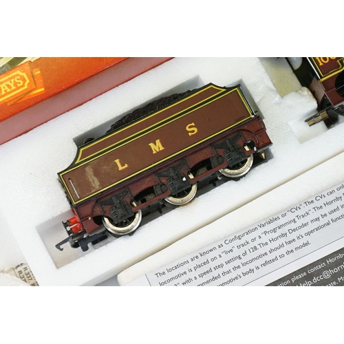 110 - Five boxed Hornby OO gauge locomotives to include R685 LMS 4-6-2 Coronation Class 7P, R376 LMS Class... 