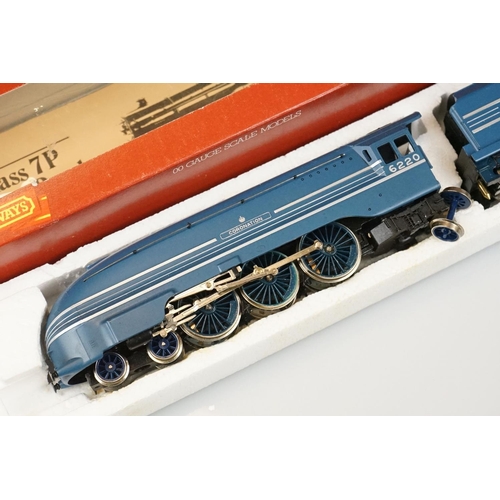 110 - Five boxed Hornby OO gauge locomotives to include R685 LMS 4-6-2 Coronation Class 7P, R376 LMS Class... 