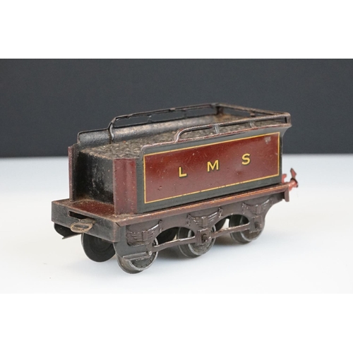 119 - Two Hornby O gauge locomotives to include 4-4-2 LMS 6954 in red and 0-4-0 1924 LMS in maroon with te... 