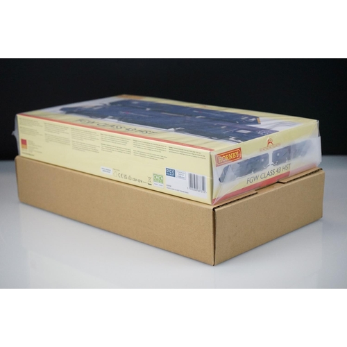 24 - Ex shop stock - Boxed Hornby OO gauge DCC Ready R3958 FGW Class 43 HST Train Pack plus 5 x Hornby OO... 