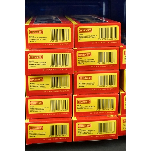 30 - Ex shop stock - 28 Boxed Hornby OO gauge items of rolling stock, all variants, to include R40035, R4... 