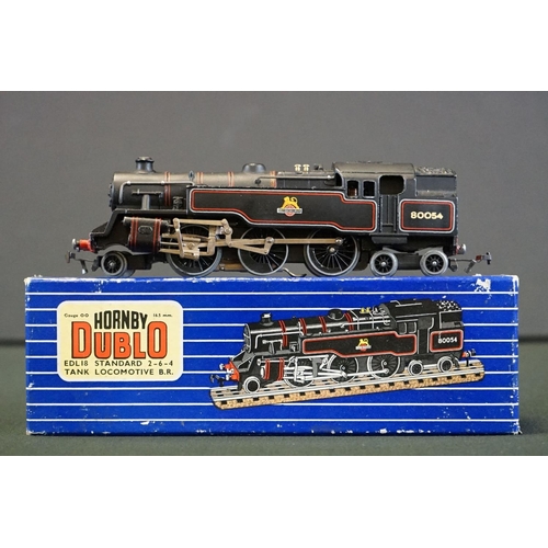 46 - Two boxed Hornby Dublo locomotives to include EDL11 BR Silver King and EDL18 Standard 2-6-4 Tank Loc... 