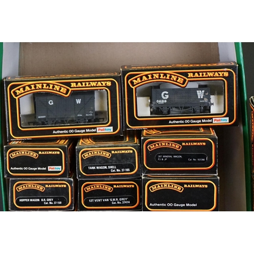 48 - 33 Boxed Palitoy Mainline OO gauge items of rolling stock to include wagons and vans featuring 37433... 