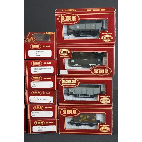 56 - 19 Boxed Airfix GMR OO gauge items of rolling stock to include 54202-1 60' Comp Corridor LMS, 54309-... 