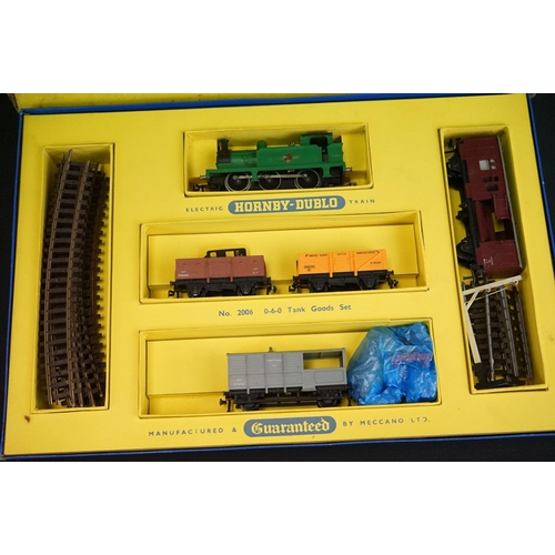 130 - Boxed Hornby Dublo Set 2006 0-6-0 Tank Goods Train with locomotive & 3 x items of rolling stock plus... 