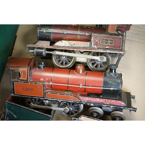 132 - Two Marklin O gauge locomotives to include 4-4-0 E3130 with tender and 0-4-0- 281 with tender plus 4... 