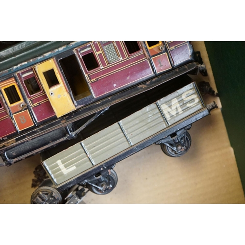 132 - Two Marklin O gauge locomotives to include 4-4-0 E3130 with tender and 0-4-0- 281 with tender plus 4... 