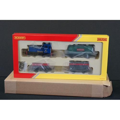 61 - Ex shop stock - Three boxed Hornby OO gauge locomotives to include R30036 Railroad Train Pack, R3008... 