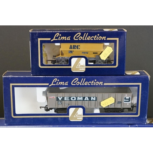 62 - 13 Boxed Lima Collection OO gauge items of rolling stock to include L305619 Super GUV Plain Res EWS ... 