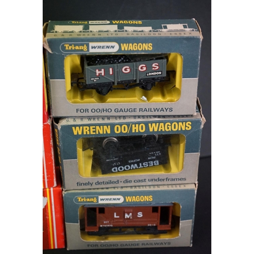 74 - Nine boxed OO gauge items of rolling stock to include 3 x Wrenn, 4 x Triang/Hornby and 2 x Playcraft... 