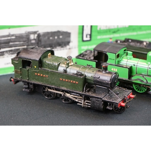 94 - Boxed M & L Premier Kits OO gauge GWR 4-6-0 County Class diecast locomotive model (built) plus 4 x o... 