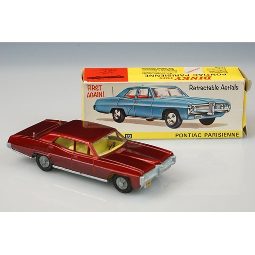 1048 - Four boxed Dinky diecast models to include 955 Fire Engine with Extending Ladder, 173 Pontiac Parisi... 