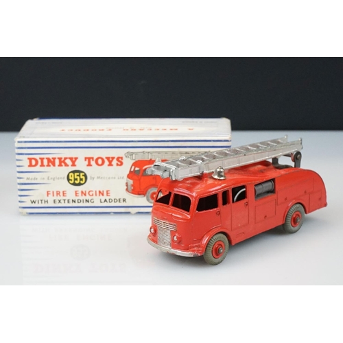 1048 - Four boxed Dinky diecast models to include 955 Fire Engine with Extending Ladder, 173 Pontiac Parisi... 