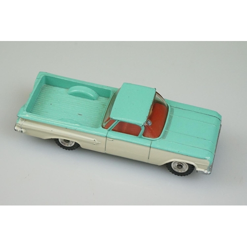 1049 - Boxed Dinky 449 Chevrolet El Camino Pick Up Truck diecast model in turquoise/off white with red inte... 