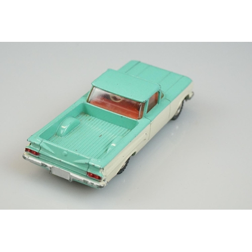 1049 - Boxed Dinky 449 Chevrolet El Camino Pick Up Truck diecast model in turquoise/off white with red inte... 