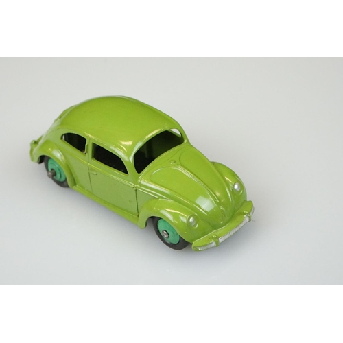 1050 - Boxed Dinky 181 Volkswagen diecast model in green with green hubs, diecast vg, box gd with correct c... 