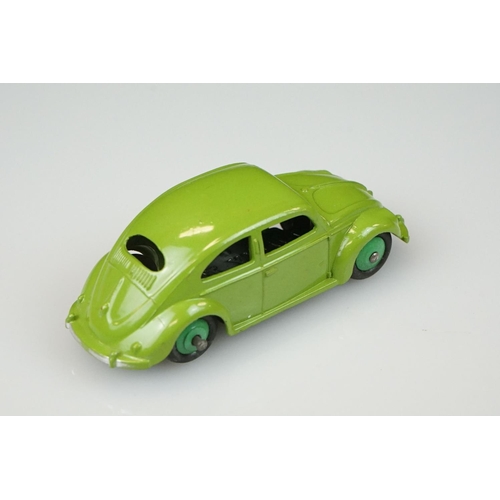 1050 - Boxed Dinky 181 Volkswagen diecast model in green with green hubs, diecast vg, box gd with correct c... 