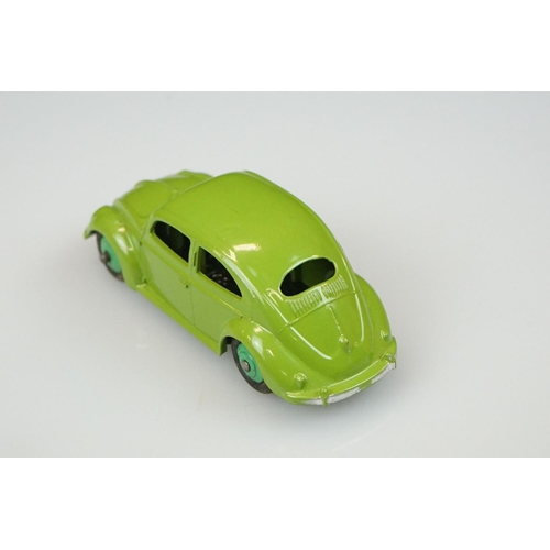 1050 - Boxed Dinky 181 Volkswagen diecast model in green with green hubs, diecast vg, box gd with correct c... 