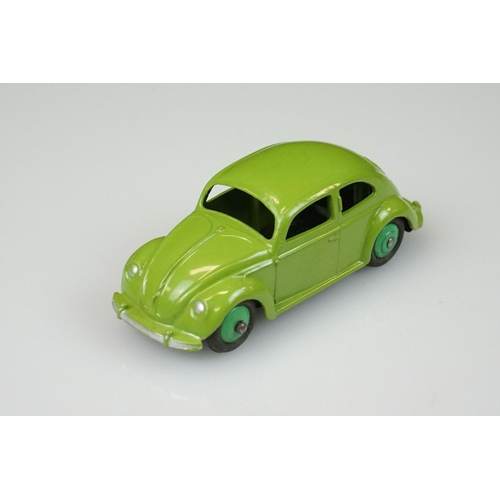 1050 - Boxed Dinky 181 Volkswagen diecast model in green with green hubs, diecast vg, box gd with correct c... 