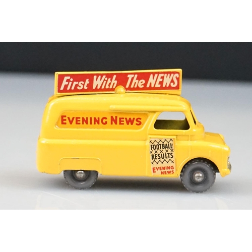 1052 - Three boxed Matchbox Series diecast models to include 42 Evening News Van, 21 Milk Delivery Truck an... 