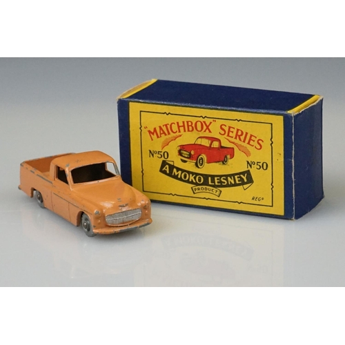 1053 - Six boxed Matchbox Series diecast model to include 9 Merryweather Marquis, 27 Bedford Low Loader, 33... 