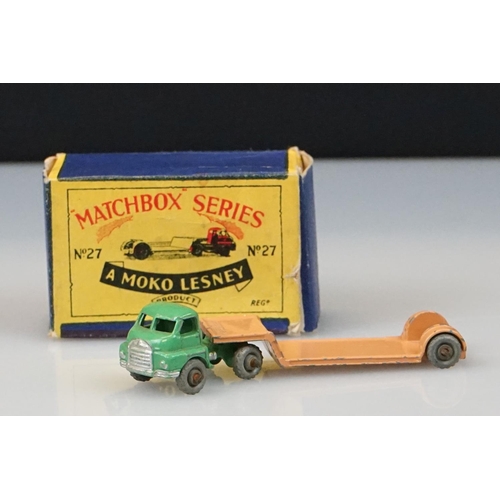 1053 - Six boxed Matchbox Series diecast model to include 9 Merryweather Marquis, 27 Bedford Low Loader, 33... 