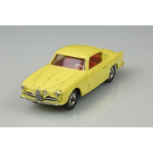 1058 - Four boxed Dinky diecast models to include 157 Jaguar XK120 Coupe in yellow, 185 Alfa Romeo 1900 Sup... 