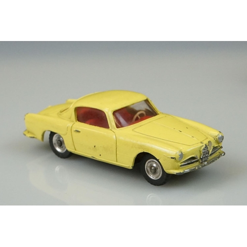 1058 - Four boxed Dinky diecast models to include 157 Jaguar XK120 Coupe in yellow, 185 Alfa Romeo 1900 Sup... 