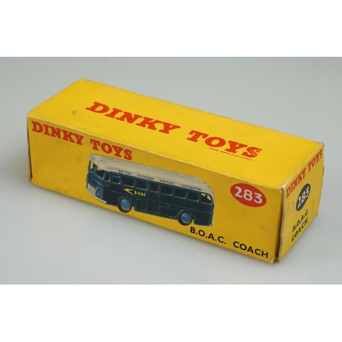 1059 - Two boxed Dinky diecast models to include 265 Plymouth USA Taxi & 283 BOAC Coach, diecast vg with so... 