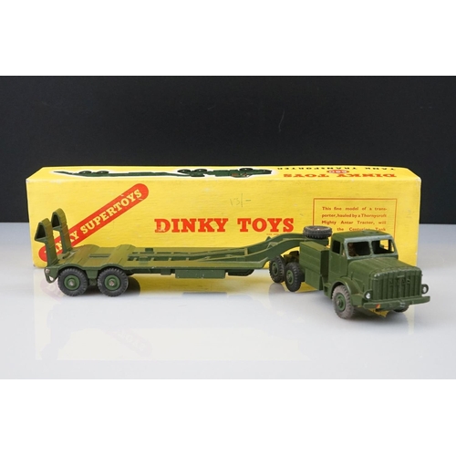 1060 - Two boxed Dinky Supertoys military diecast models to include 660 Tank Transporter and 689 Medium Art... 