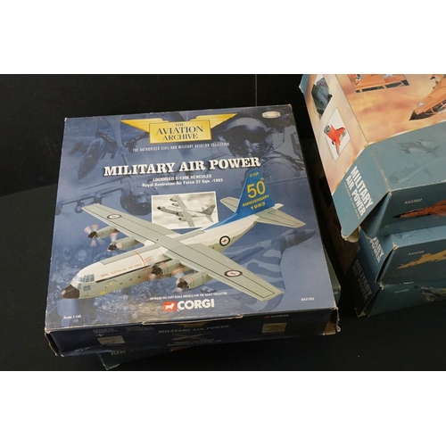 1074 - 12 Boxed Corgi Aviation Archive Military Air Power diecast models to include 7 x 1:72 Thunder In The... 