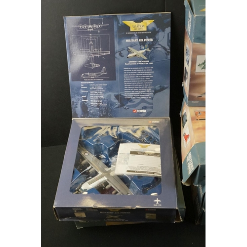 1074 - 12 Boxed Corgi Aviation Archive Military Air Power diecast models to include 7 x 1:72 Thunder In The... 