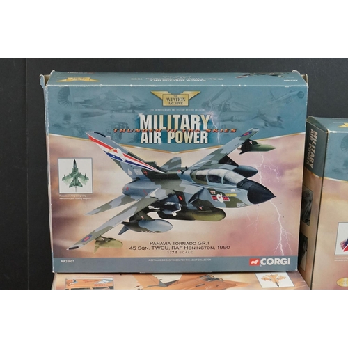 1074 - 12 Boxed Corgi Aviation Archive Military Air Power diecast models to include 7 x 1:72 Thunder In The... 