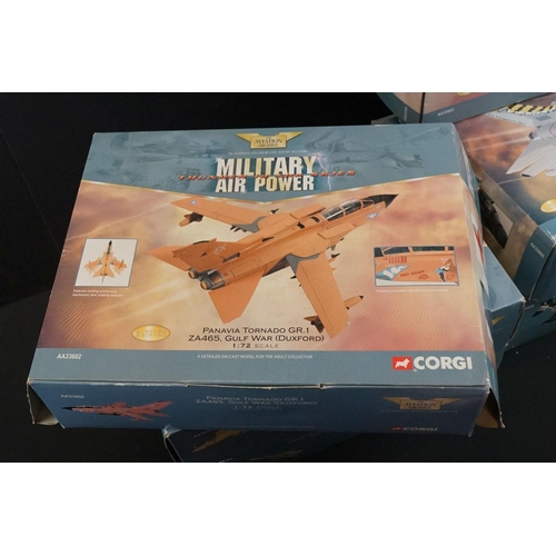 1074 - 12 Boxed Corgi Aviation Archive Military Air Power diecast models to include 7 x 1:72 Thunder In The... 